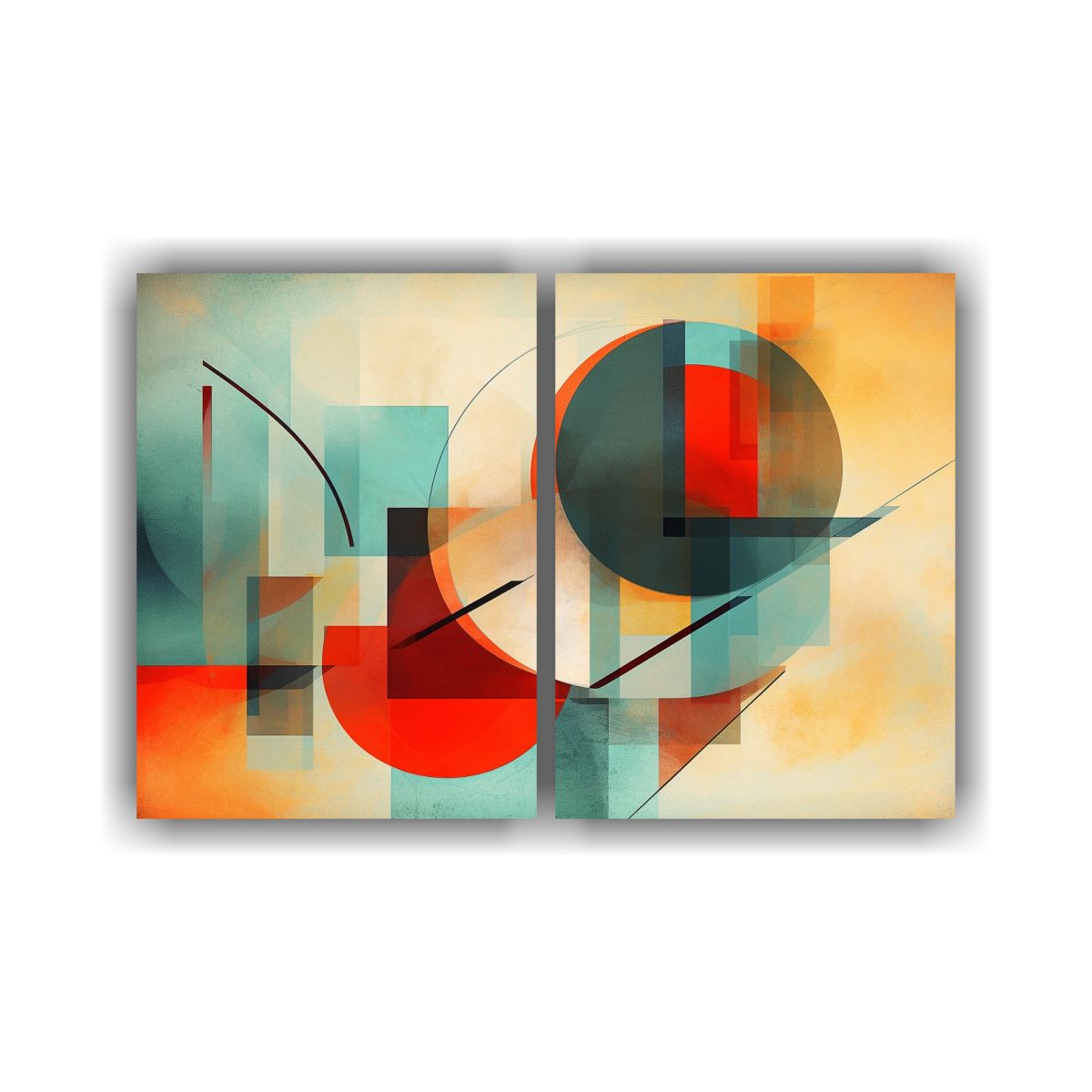 GENERICO - Pinturas Decorativas Abstractas En Colores 40x30 Cm