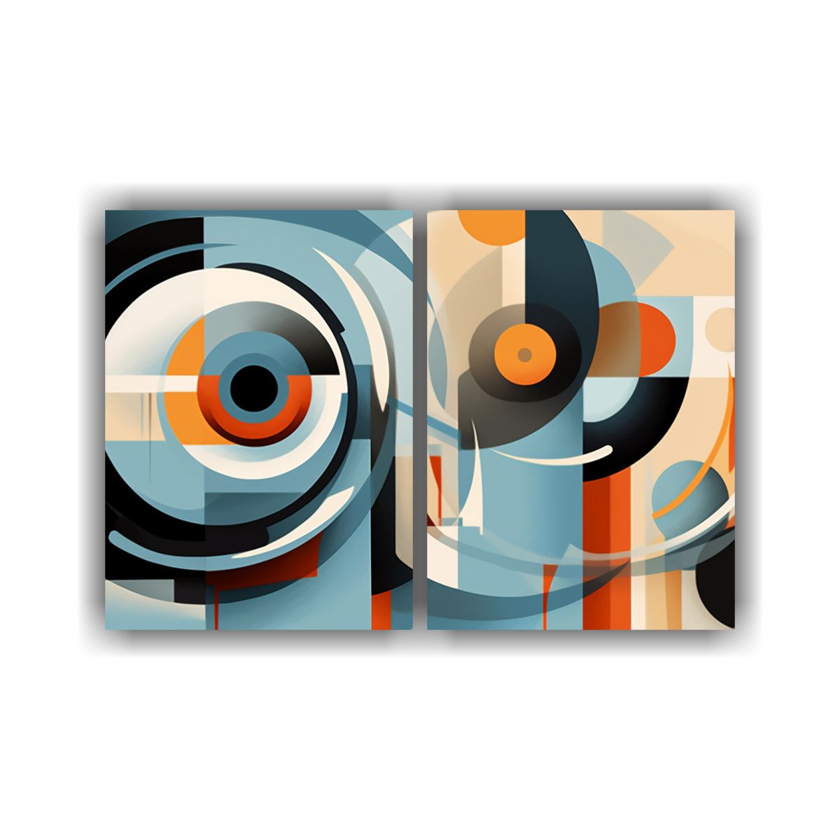 GENERICO - Conjunto 2 Lienzos Diseño Luminoso Para 80x60 Cm