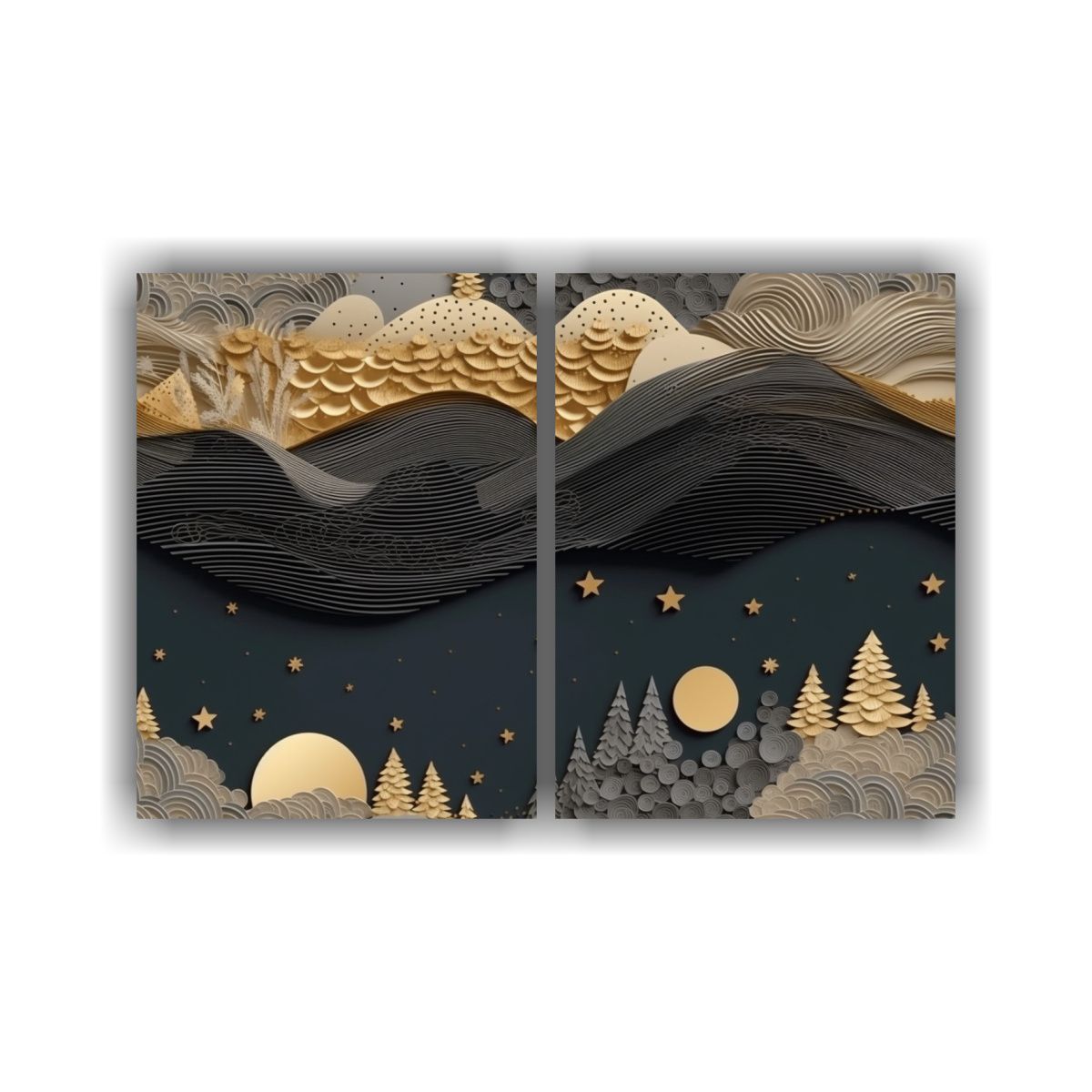 GENERICO - Pintura En Lienzo Con Líneas Finas Estilo Arte 80x50 Cm