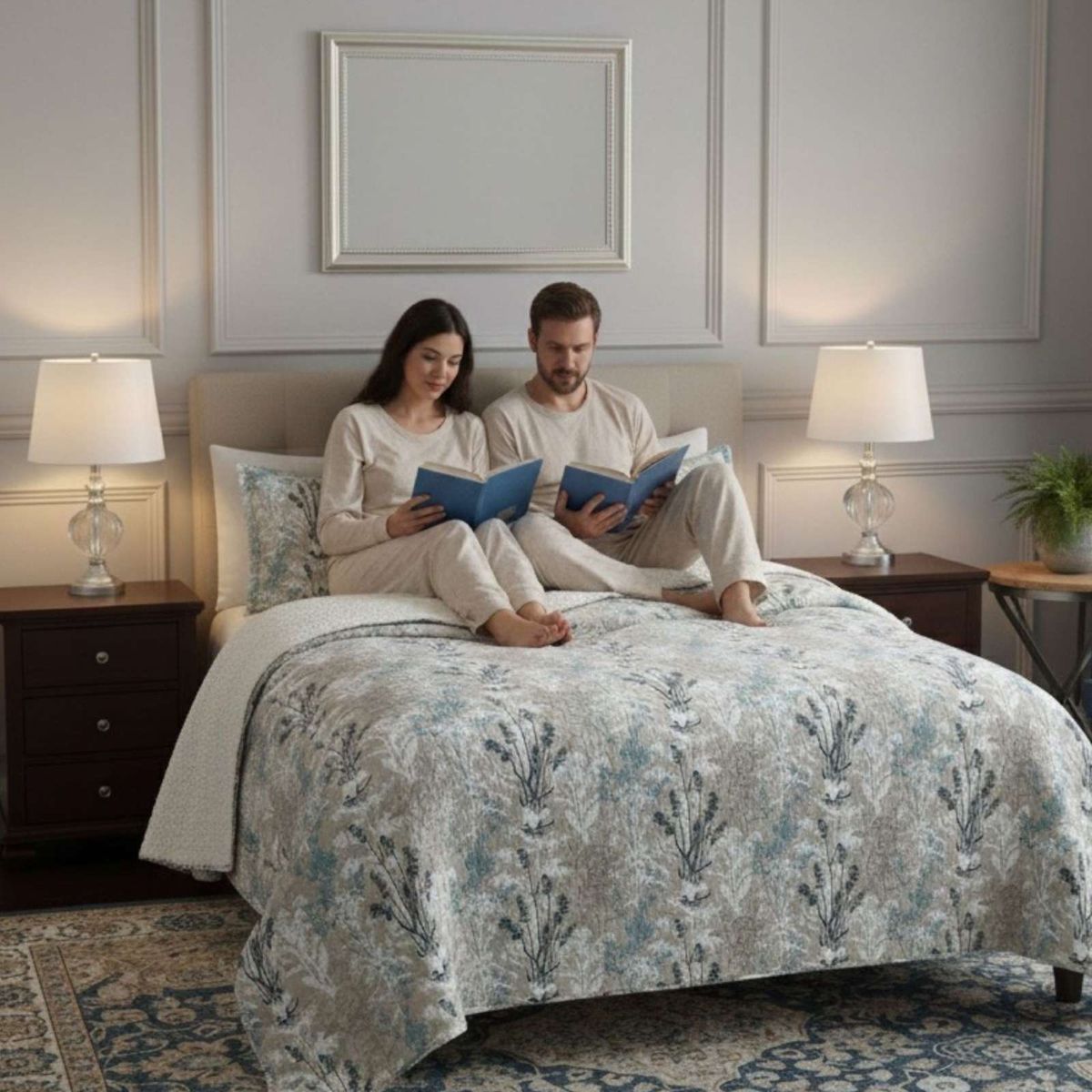 GENERICO - CUBRECAMA QUILT CON SHERPA 2 PLAZA 230 CM X 250 CM