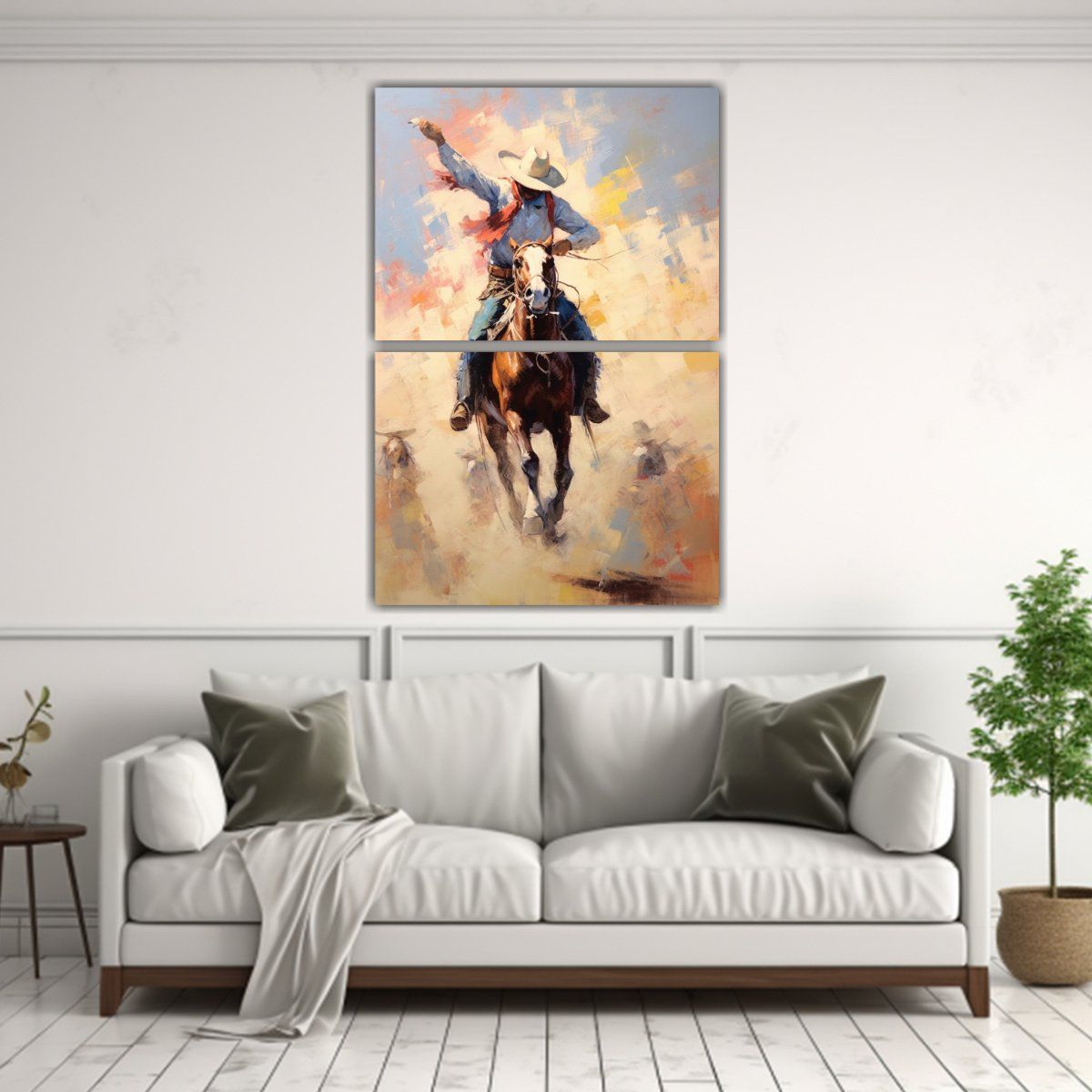 GENERICO - Pintura Abstracta Original Del Oeste Con 30x40 Cm