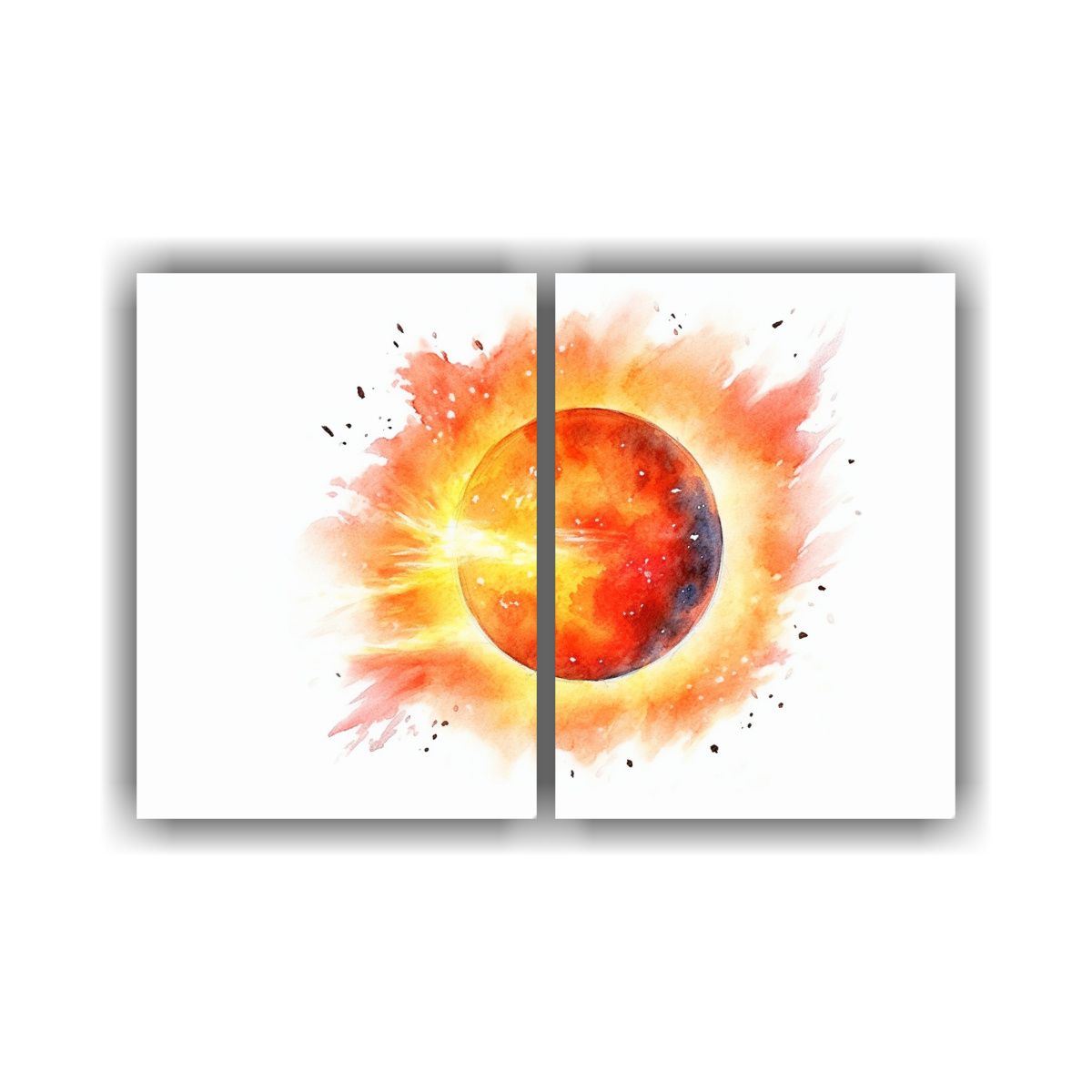 GENERICO - Arte Pared Expresión Impresionante Watercolor 80x50 Cm