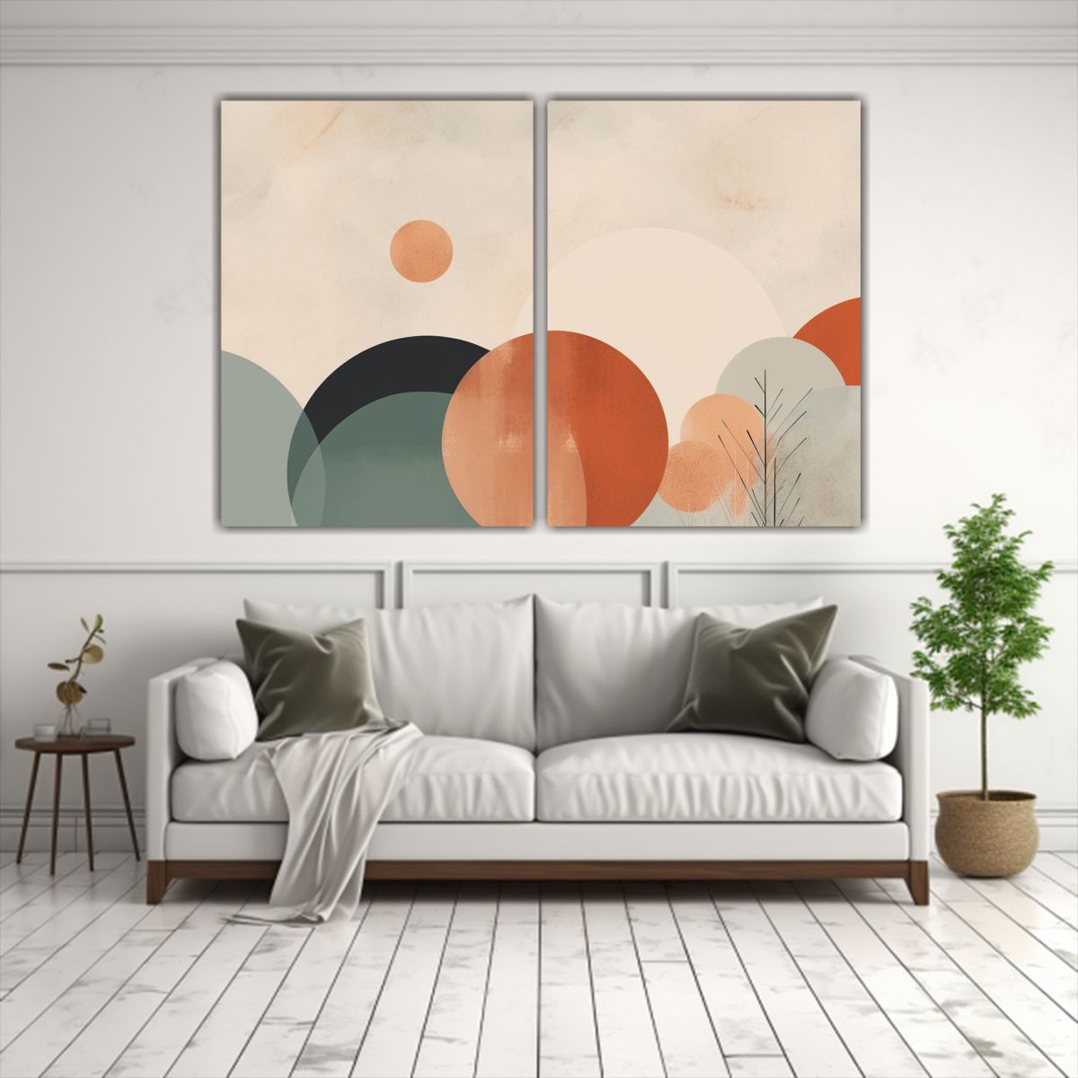 GENERICO - Pinturas Decorativas Abstractas Estilo Boho 80x50 Cm