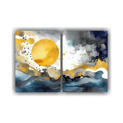 GENERICO - Cuadros Hermosos Sol Dorado Brillante En La 80x50 Cm