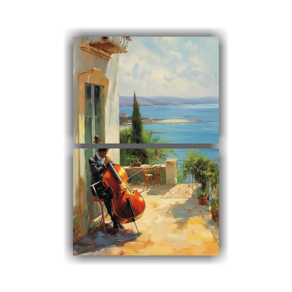 GENERICO - Pintura Sublimada De Paisaje Costero Con 30x40 Cm