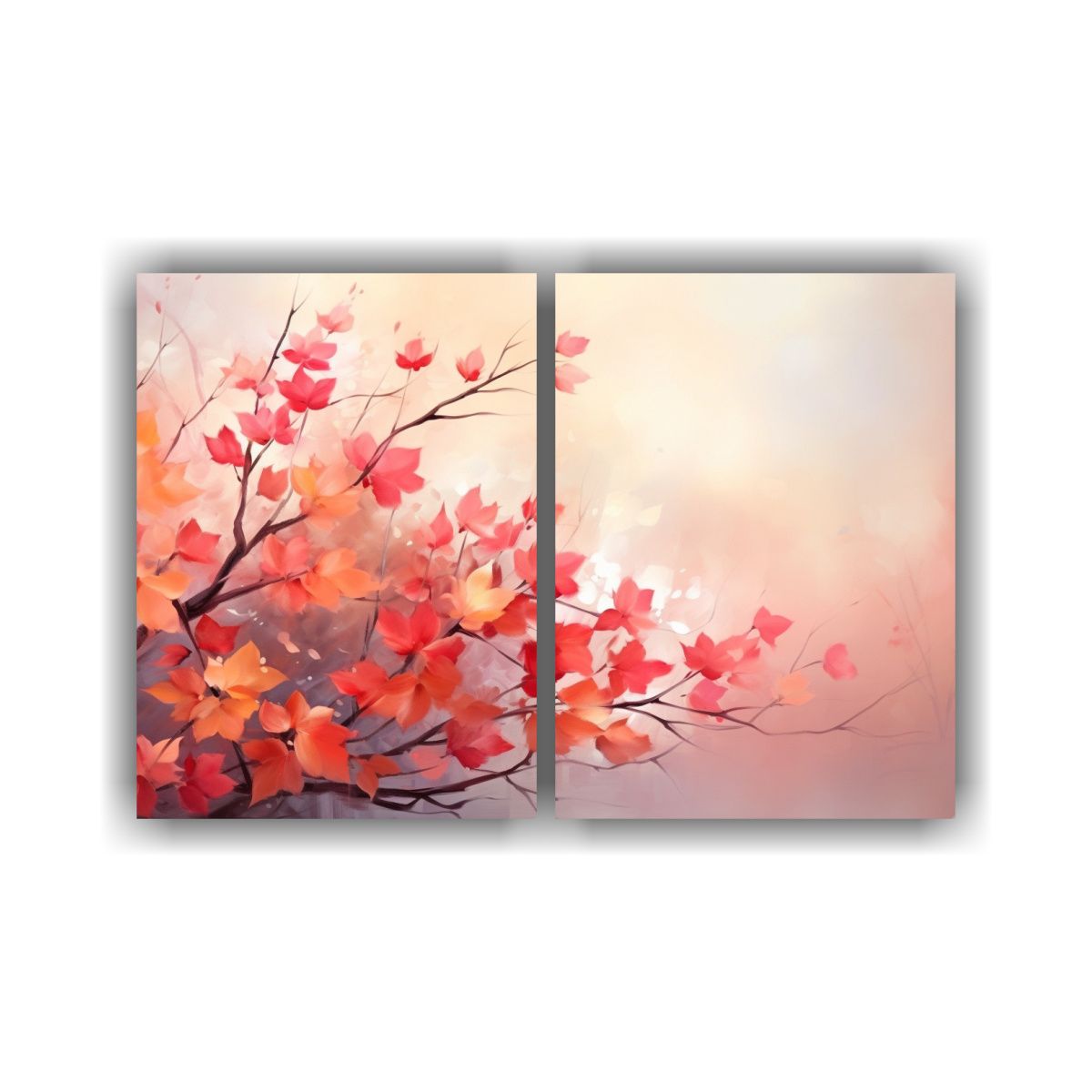 GENERICO - Pinturas Abstractas Elegantes De Otoño Con Finas 40x30 Cm