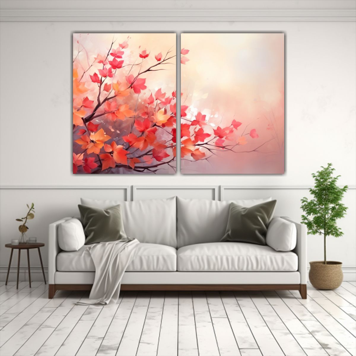 GENERICO - Pinturas Abstractas Elegantes De Otoño Con Finas 40x30 Cm