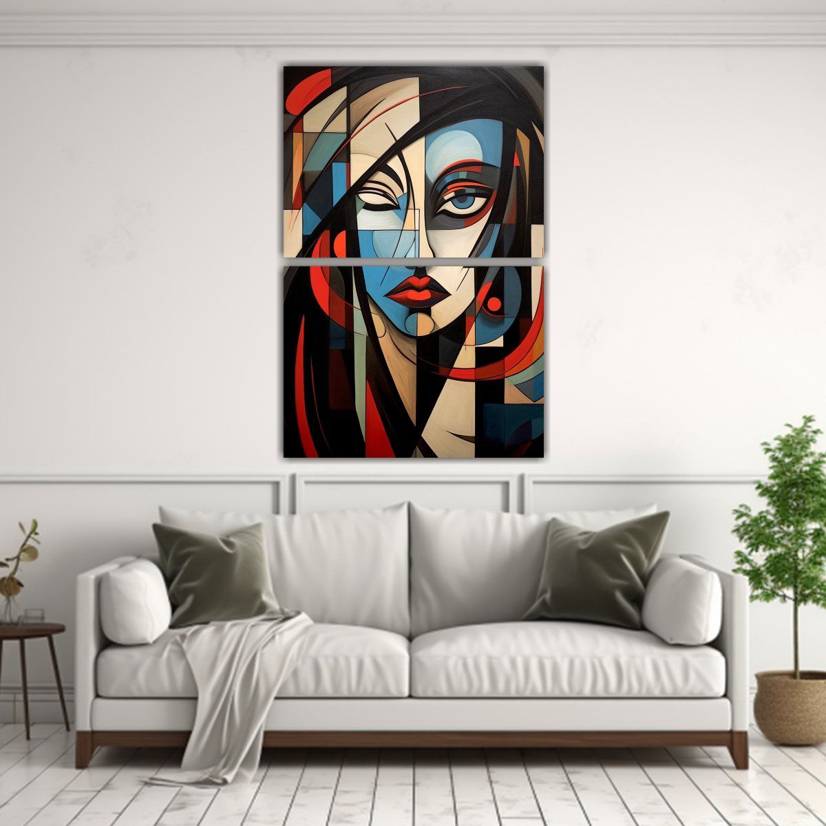 GENERICO - Cuadros Abstractos Cubistas Con Protagonismo De 30x40 Cm