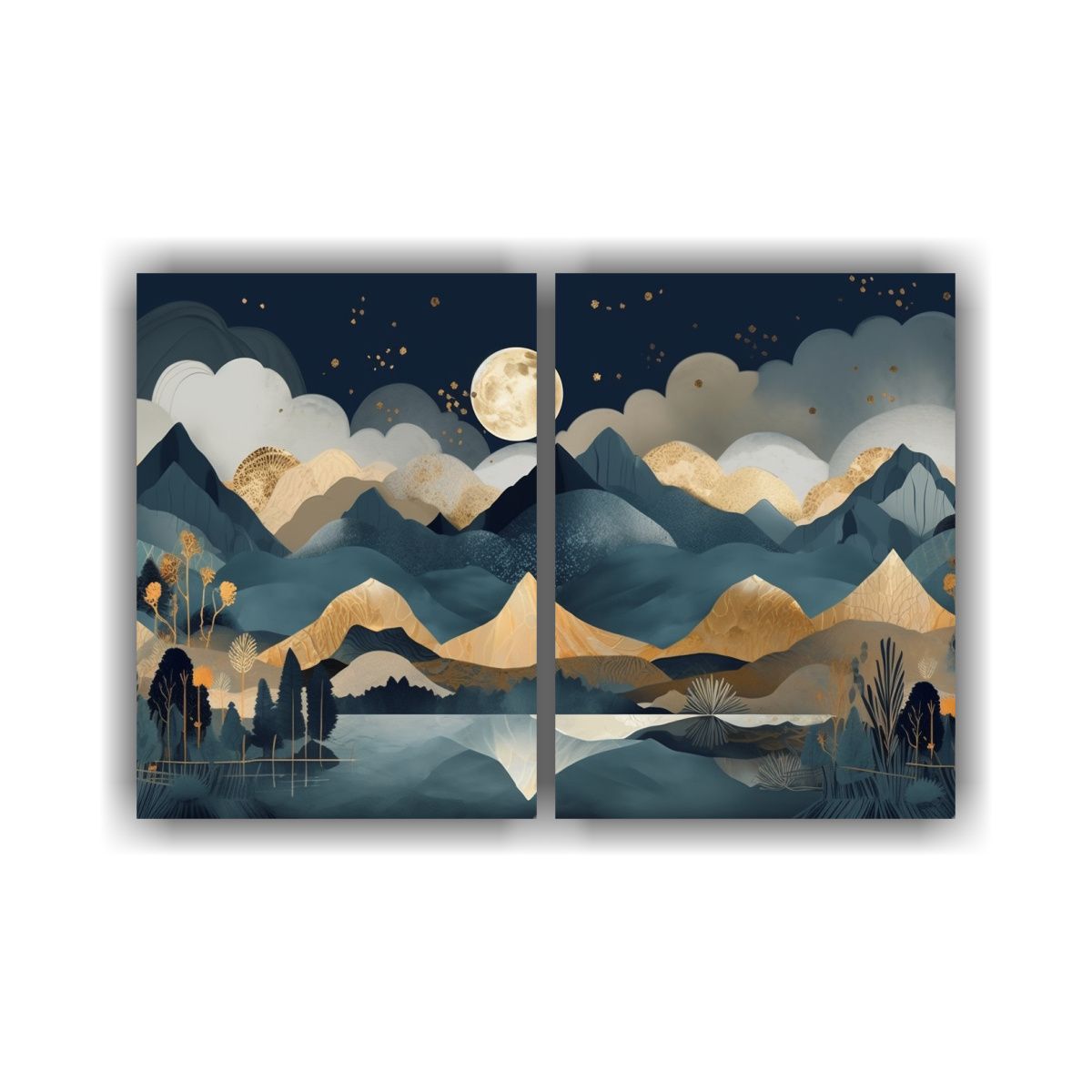 GENERICO - Pinturas Decorativas Paisaje Montañas 80x50 Cm