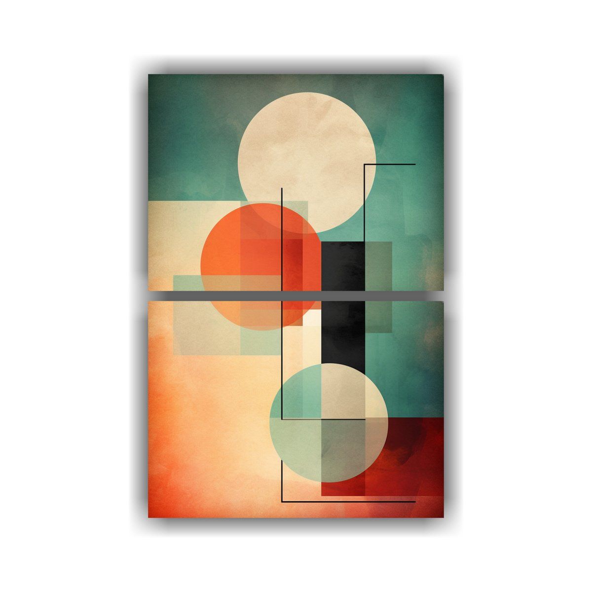GENERICO - Conjunto De Cuadros Estilo Galería Para Sala 30x40 Cm