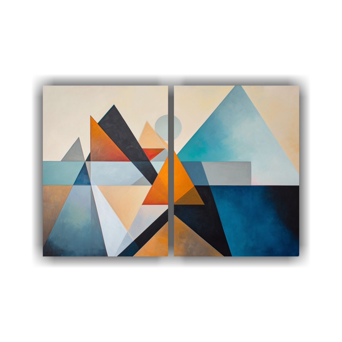 GENERICO - Pintura Geométrica De Colores Brillantes 40x30 Cm