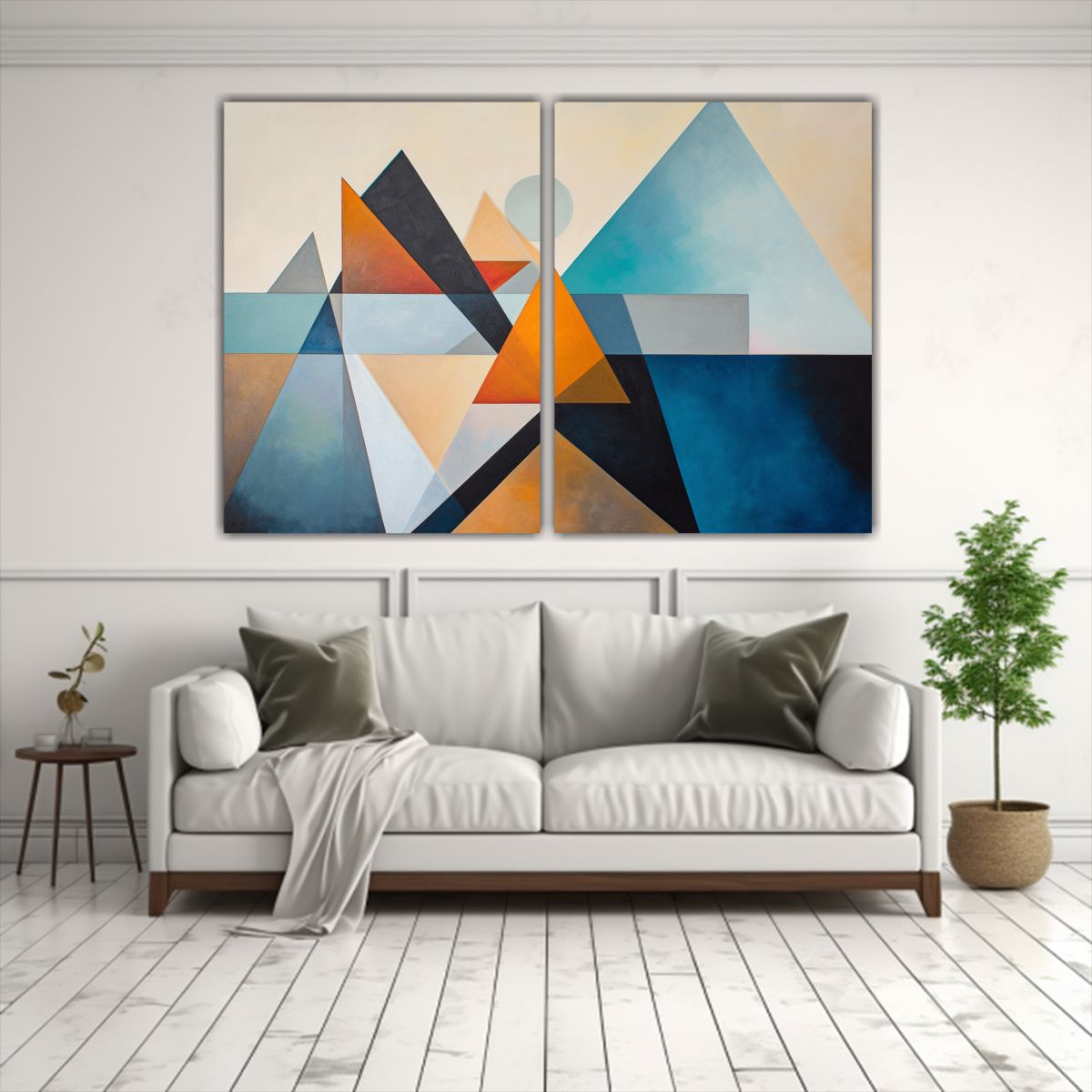 GENERICO - Pintura Geométrica De Colores Brillantes 40x30 Cm