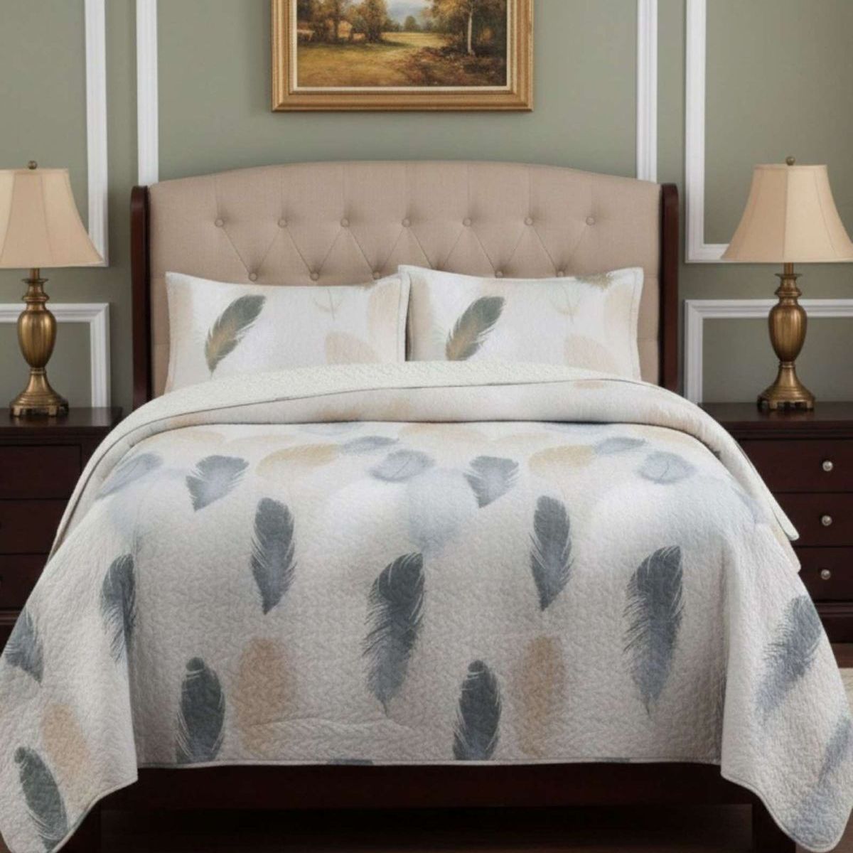 GENERICO - CUBRECAMA QUILT CON SHERPA 2 PLAZA 230 CM X 250 CM