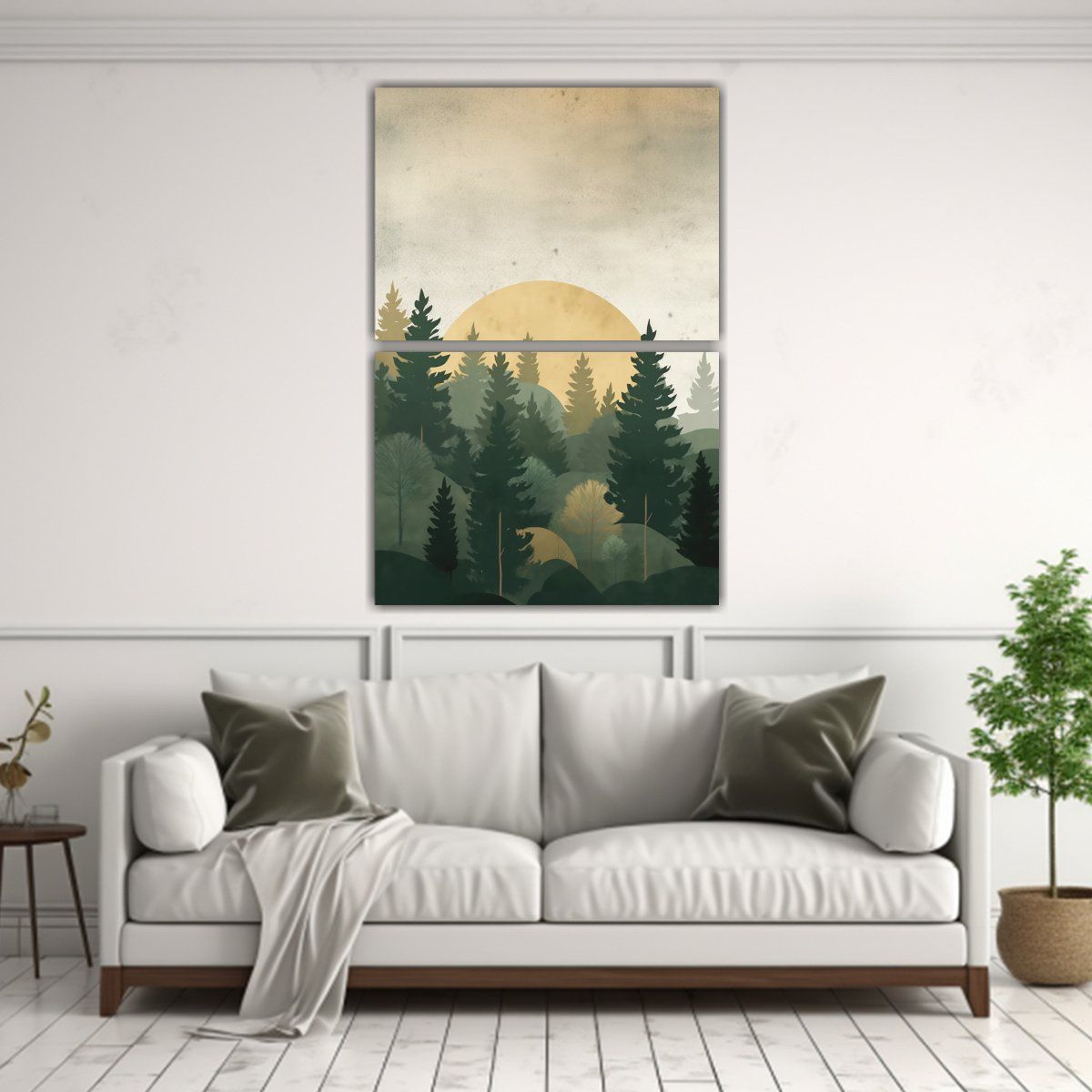 GENERICO - Cuadro Sublimado Minimalista De árboles En El 30x40 Cm