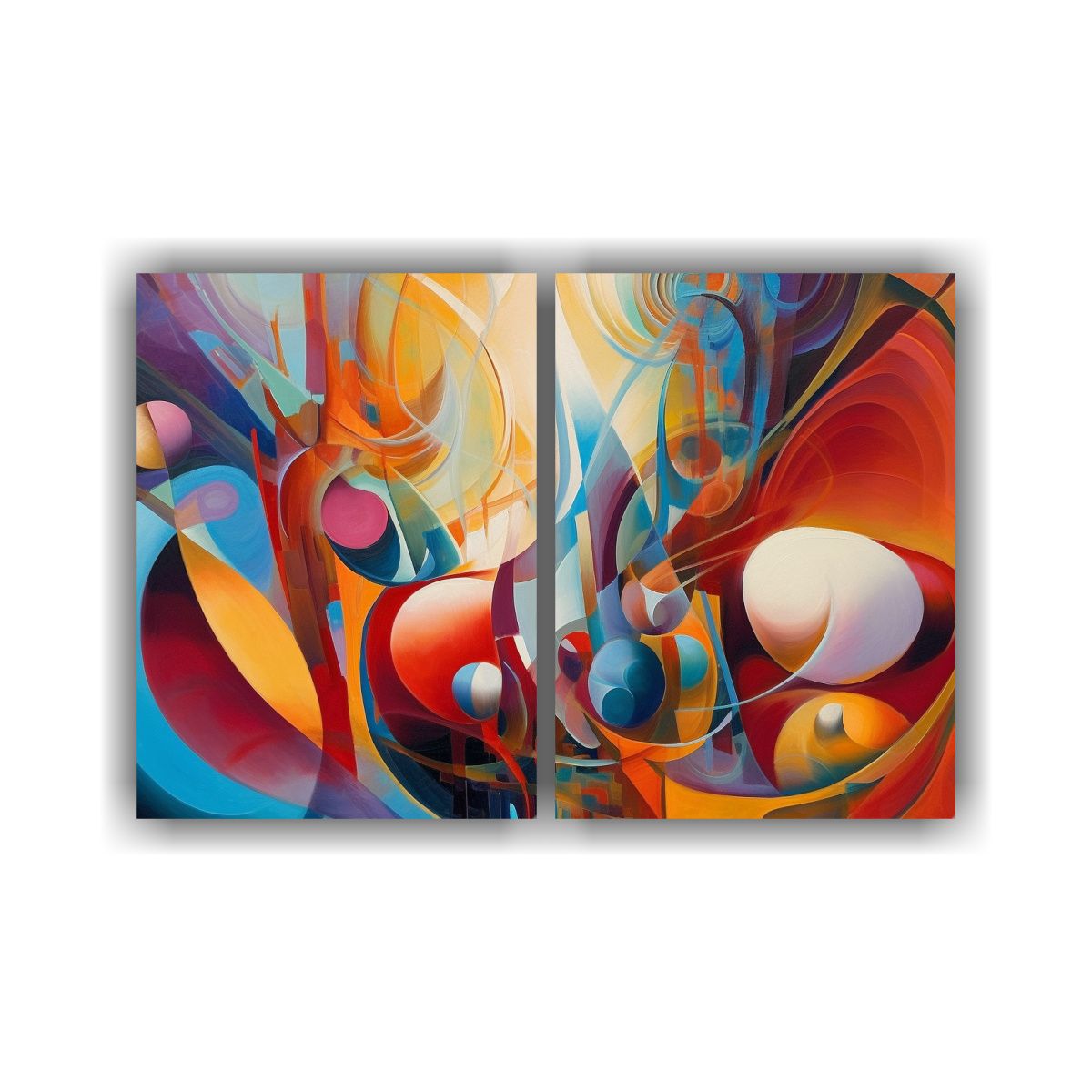 GENERICO - Abstractos Lienzos Decorativos Para Sala Con 40x30 Cm