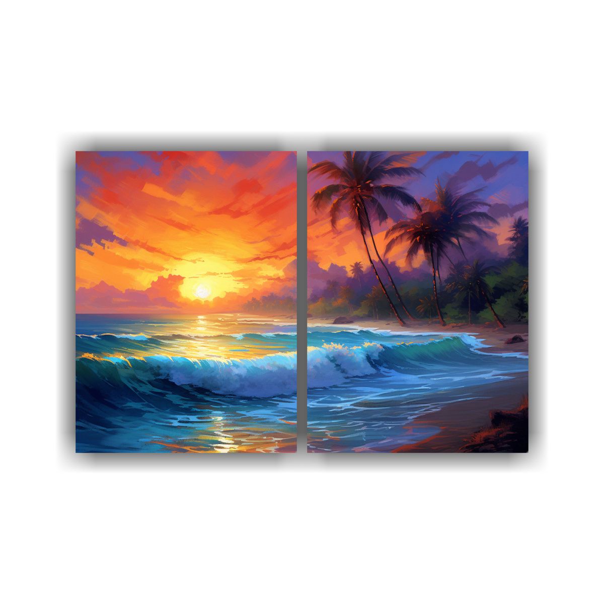 GENERICO - Pinturas Decorativas De Playa En Bastidor 80x60 Cm