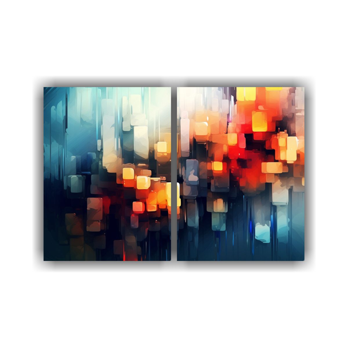 GENERICO - Pinturas Abstractas En Fondo Hermoso Y Lindo 80x60 Cm