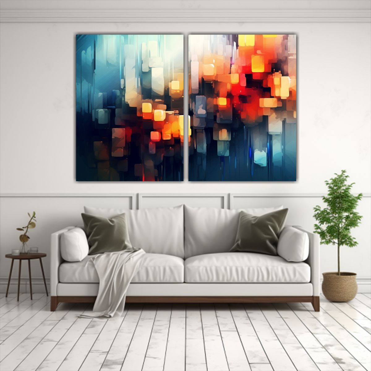 GENERICO - Pinturas Abstractas En Fondo Hermoso Y Lindo 80x60 Cm