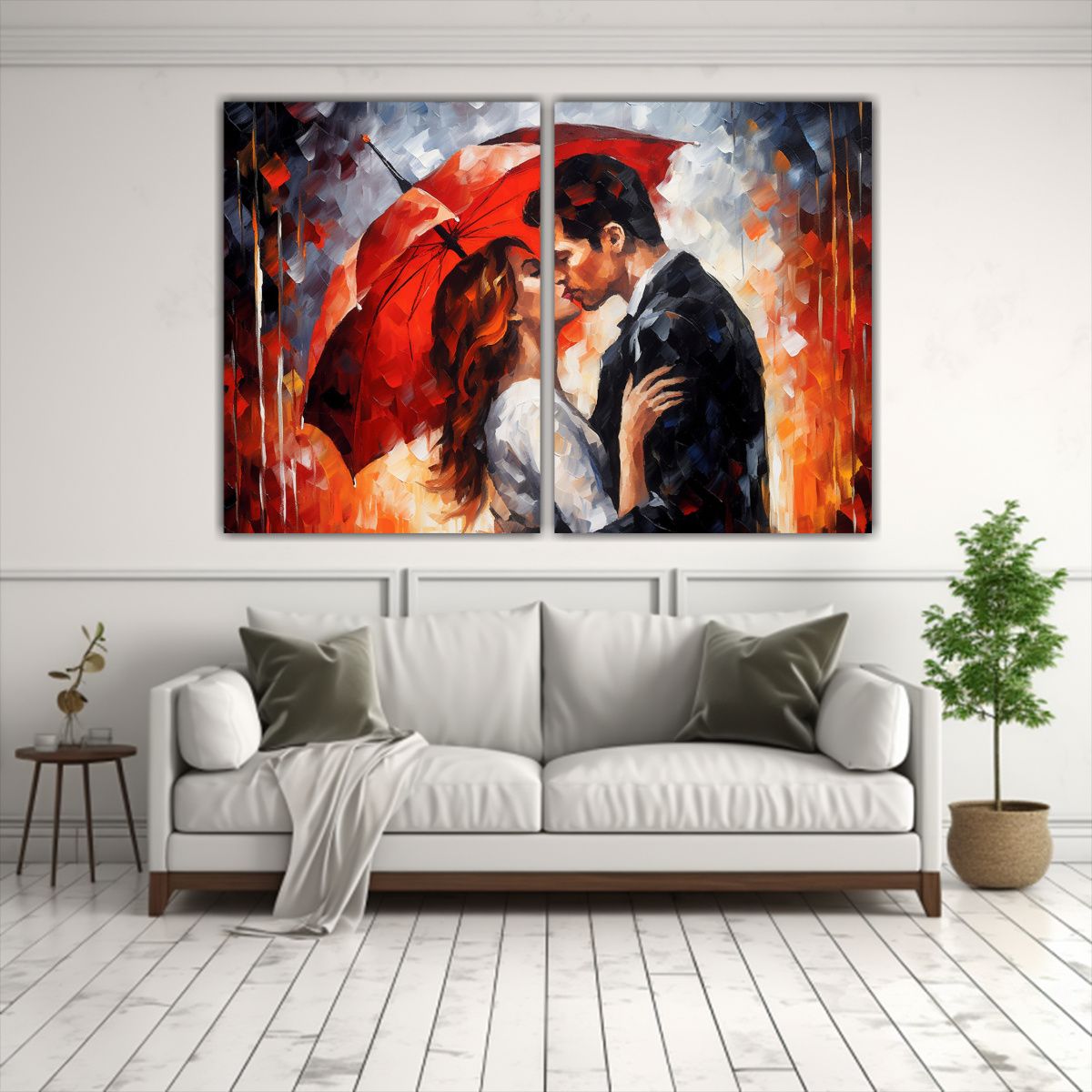 GENERICO - Cuadro Impresionista En Blanco Y Negro Para 40x30 Cm