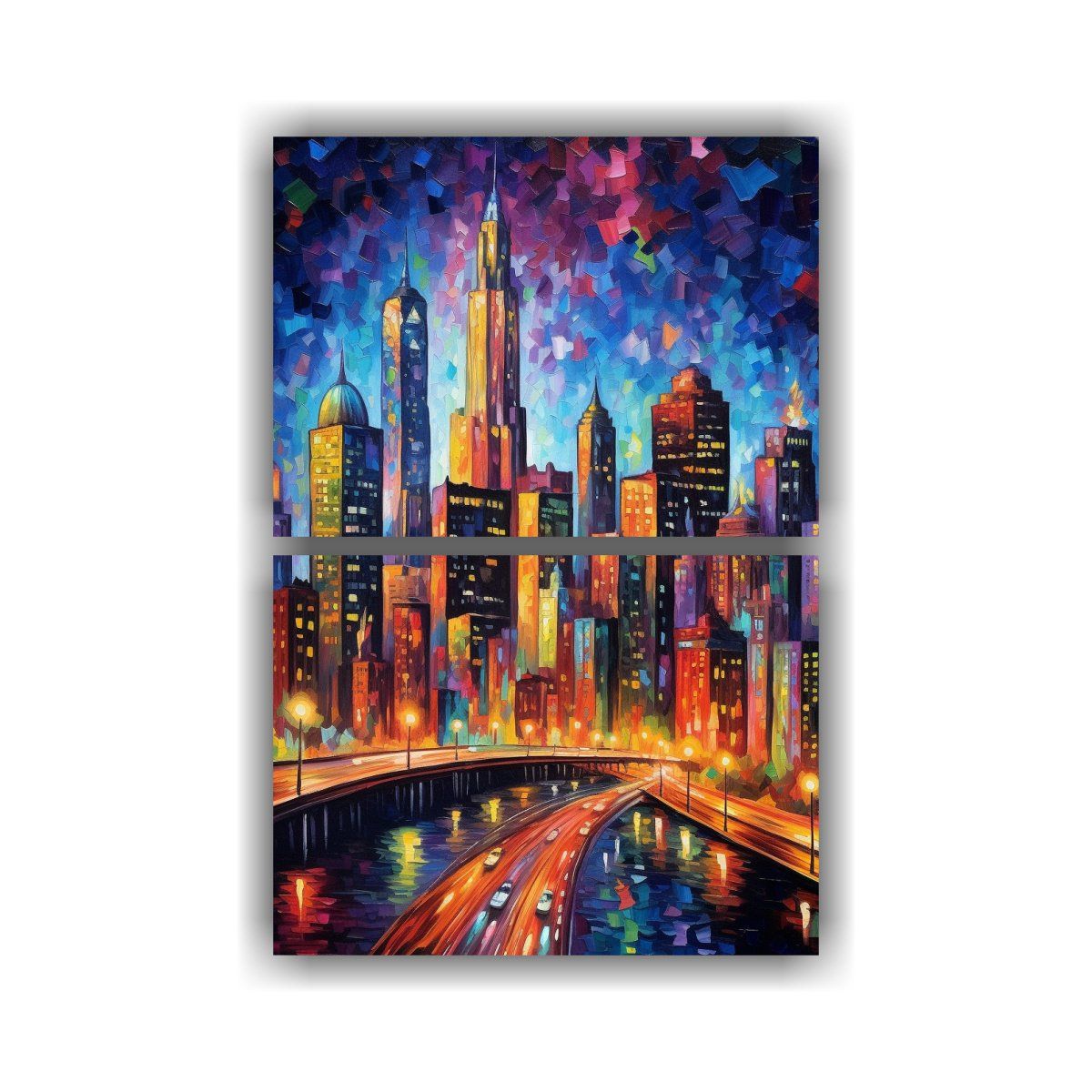 GENERICO - Pintura Al óleo Nocturna De La Inspiradora 30x40 Cm
