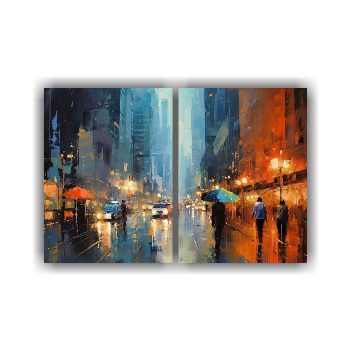 GENERICO - Pinturas Decorativas De Paisaje Urbano Lluvioso 80x60 Cm