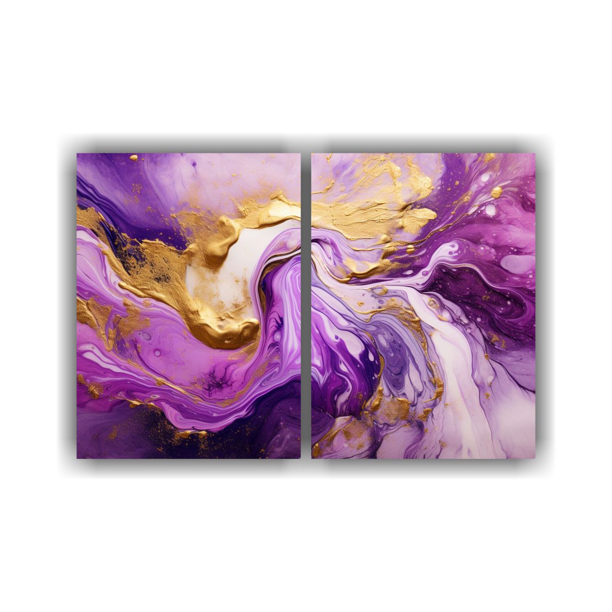 GENERICO - Fondo De Pantalla Floral Púrpura Y Dorado Estilo 40x30 Cm