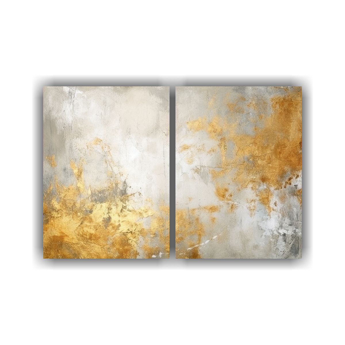 GENERICO - Pinturas De Decoración Abstractas En Oro Sobre 80x60 Cm