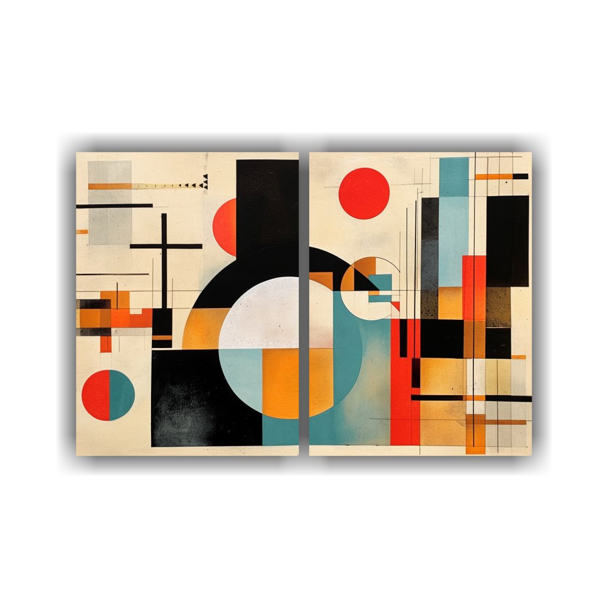 GENERICO - Cuadros Geométricos Abstractos Inspiradores Para 80x50 Cm