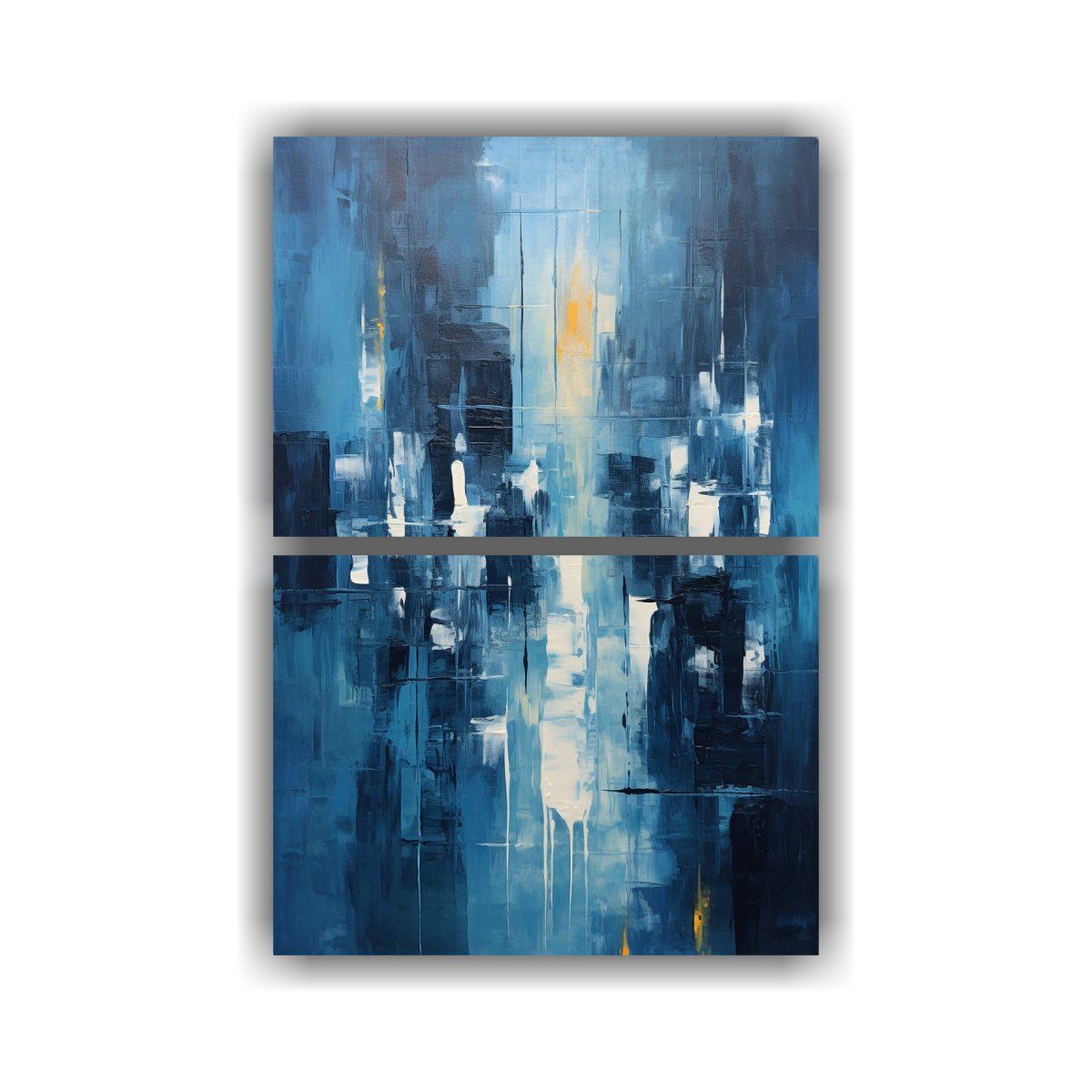GENERICO - Cuadros Modernos Abstractos Azul óleo Sobre 30x40 Cm