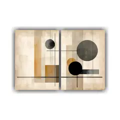 GENERICO - Cuadros Abstractos Minimalistas Diseño 80x50 Cm