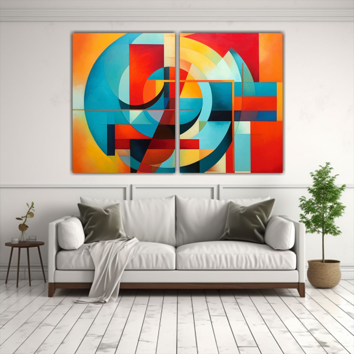 GENERICO - Cuadros Decorativos De Pared Abstractos En 80x50 Cm