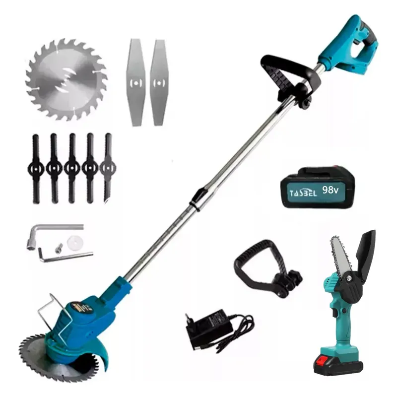 MOVI - Kit de Jardinería 2 en 1 – Desbrozadora y Mini Motosierra