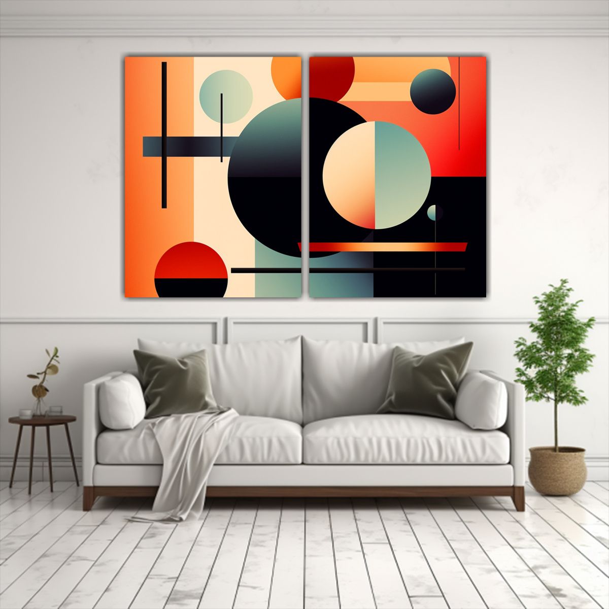GENERICO - Cuadros Decorativos Abstractos Formas 40x30 Cm