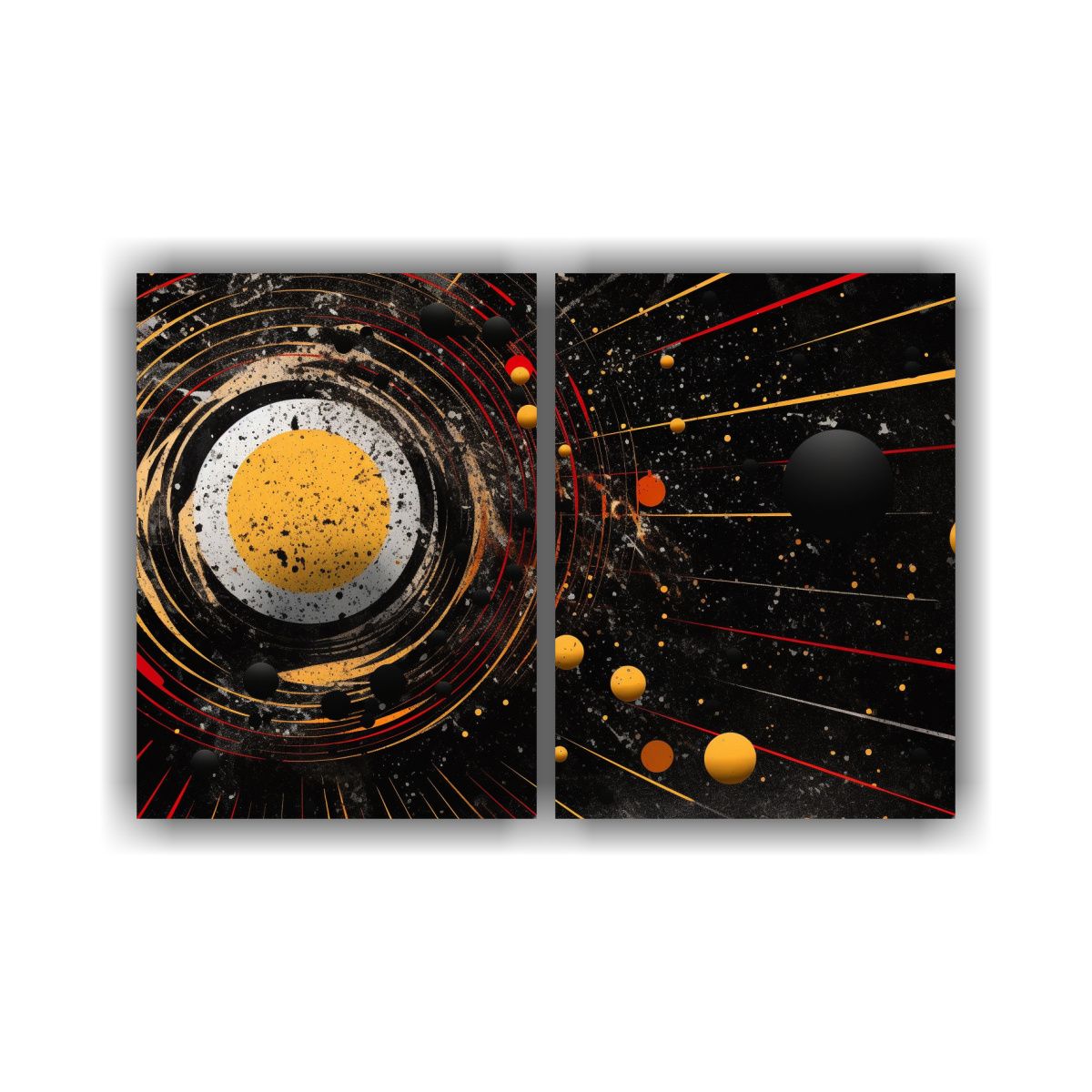 GENERICO - Cuadro Decorativo Vórtice Circular Con Planeta 80x60 Cm
