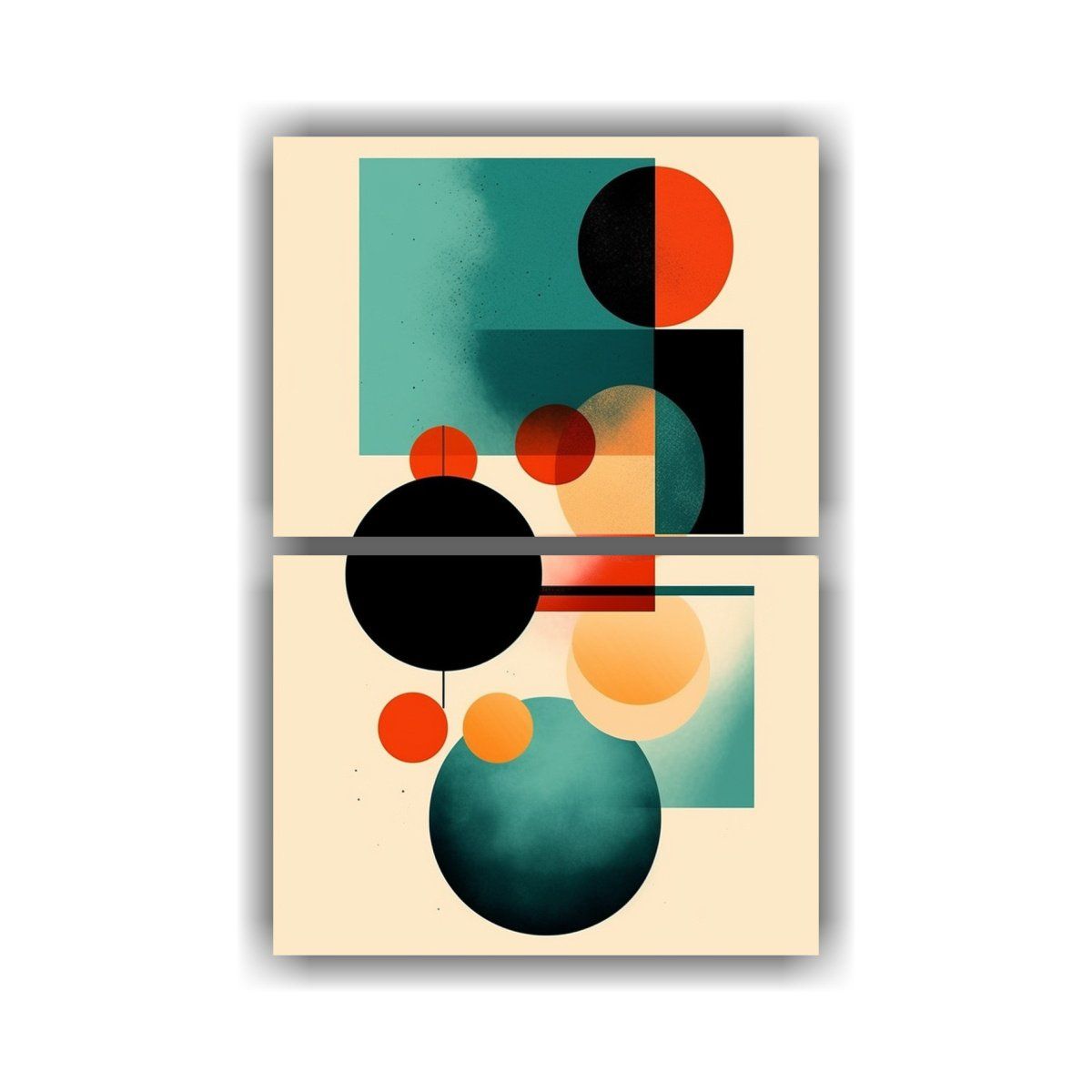 GENERICO - Cuadros Abstractos Para Comedor En Lienzo Azul Y 30x40 Cm