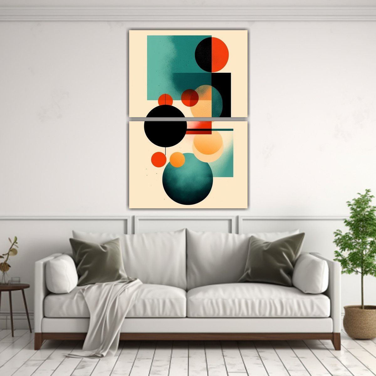 GENERICO - Cuadros Abstractos Para Comedor En Lienzo Azul Y 30x40 Cm