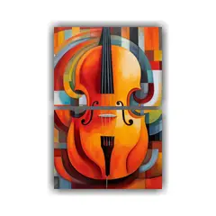 GENERICO - Pinturas Decorativas Abstractas En Forma De Cello 30x40 Cm
