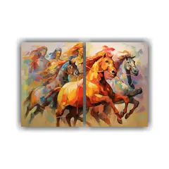 GENERICO - Pinturas De Decoración En Relieve De Dos 80x60 Cm