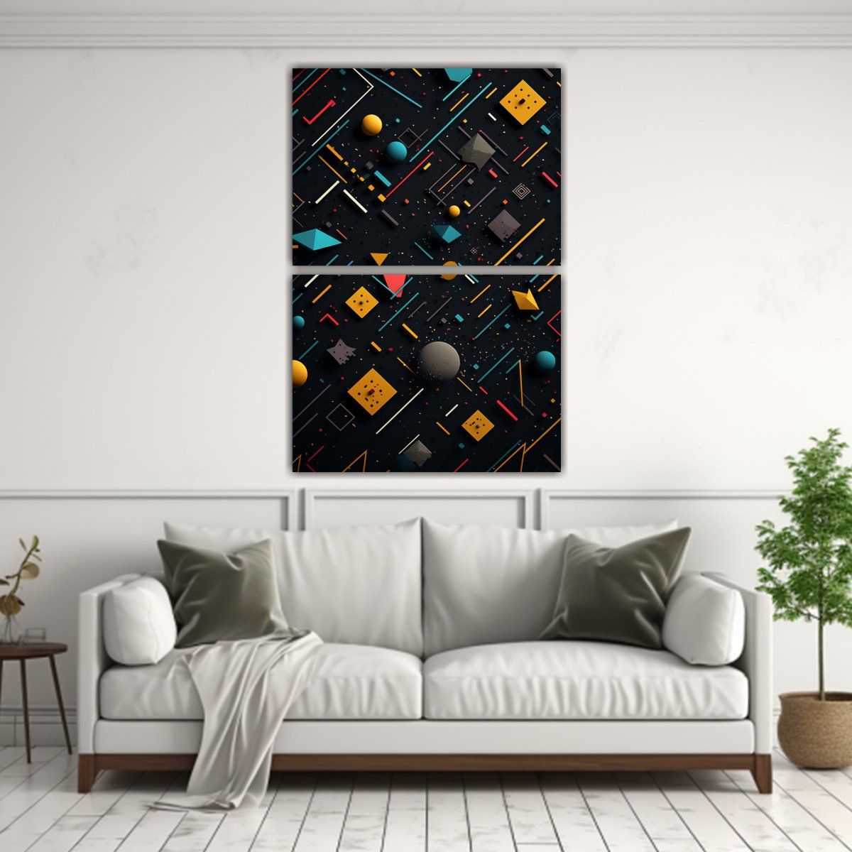 GENERICO - Pinturas Decorativas Con Estilo Geométrico De La 30x40 Cm