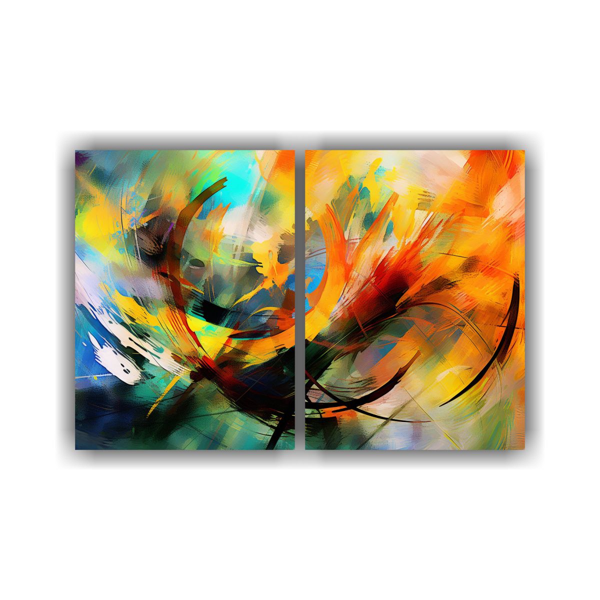 GENERICO - Cuadros De Colores Verano Abstracto Para 80x50 Cm