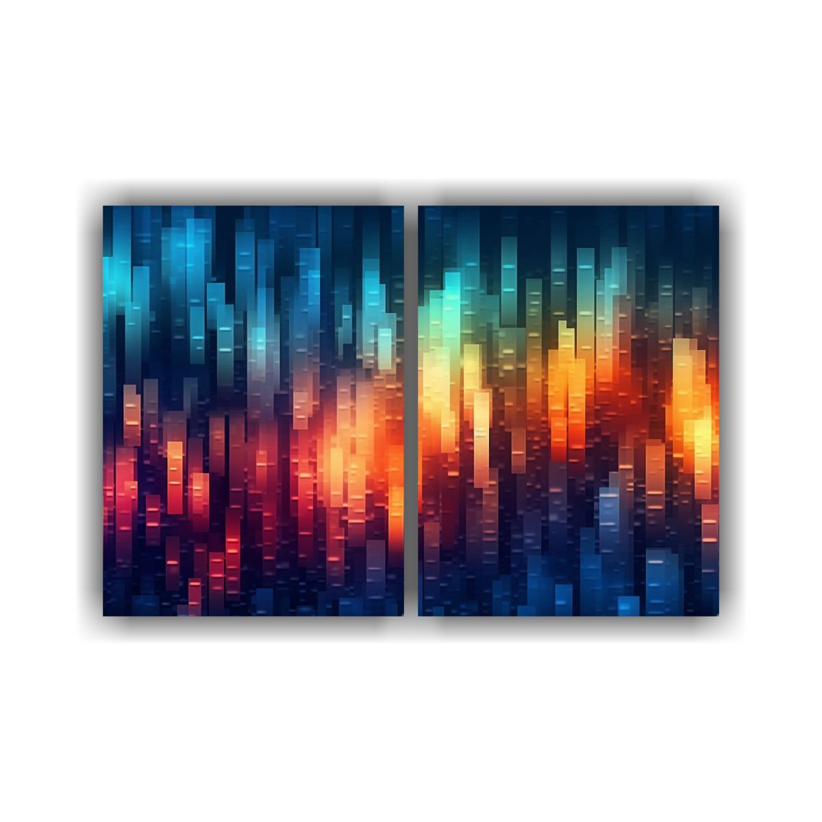 GENERICO - Plantilla De Fondo Minimalista Con Dos Lienzos De 80x60 Cm