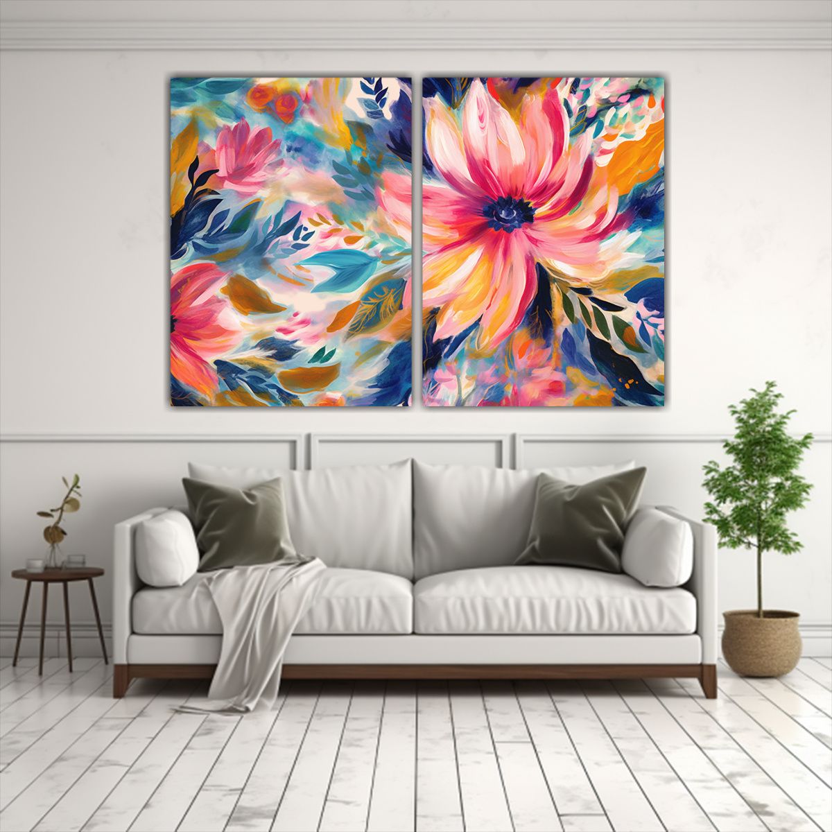 GENERICO - Diseño Artístico En Tela Montada Concepto 80x50 Cm