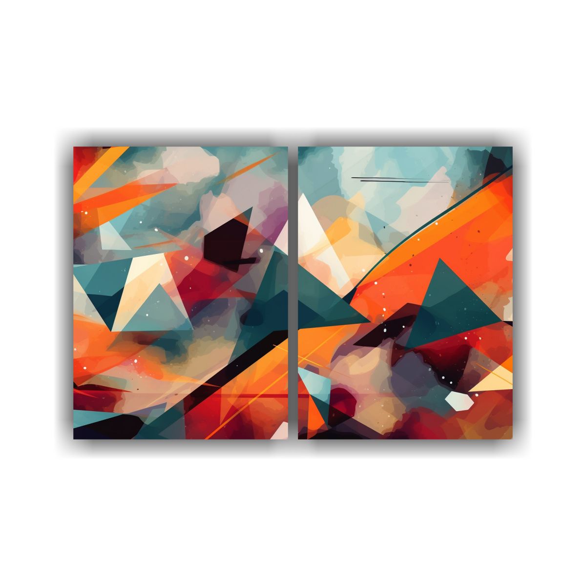 GENERICO - Cuadros Modernos Abstractos Intensos Decoración 80x50 Cm