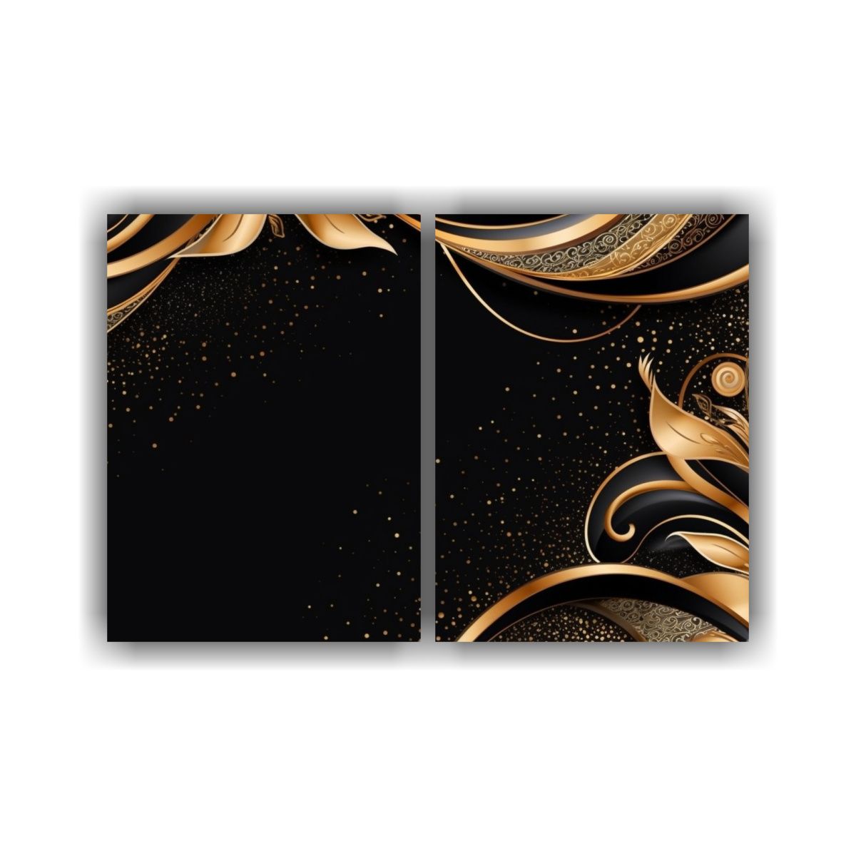 GENERICO - Conjunto 2 Telas Bastidor Textura Lujo Fondo 80x60 Cm