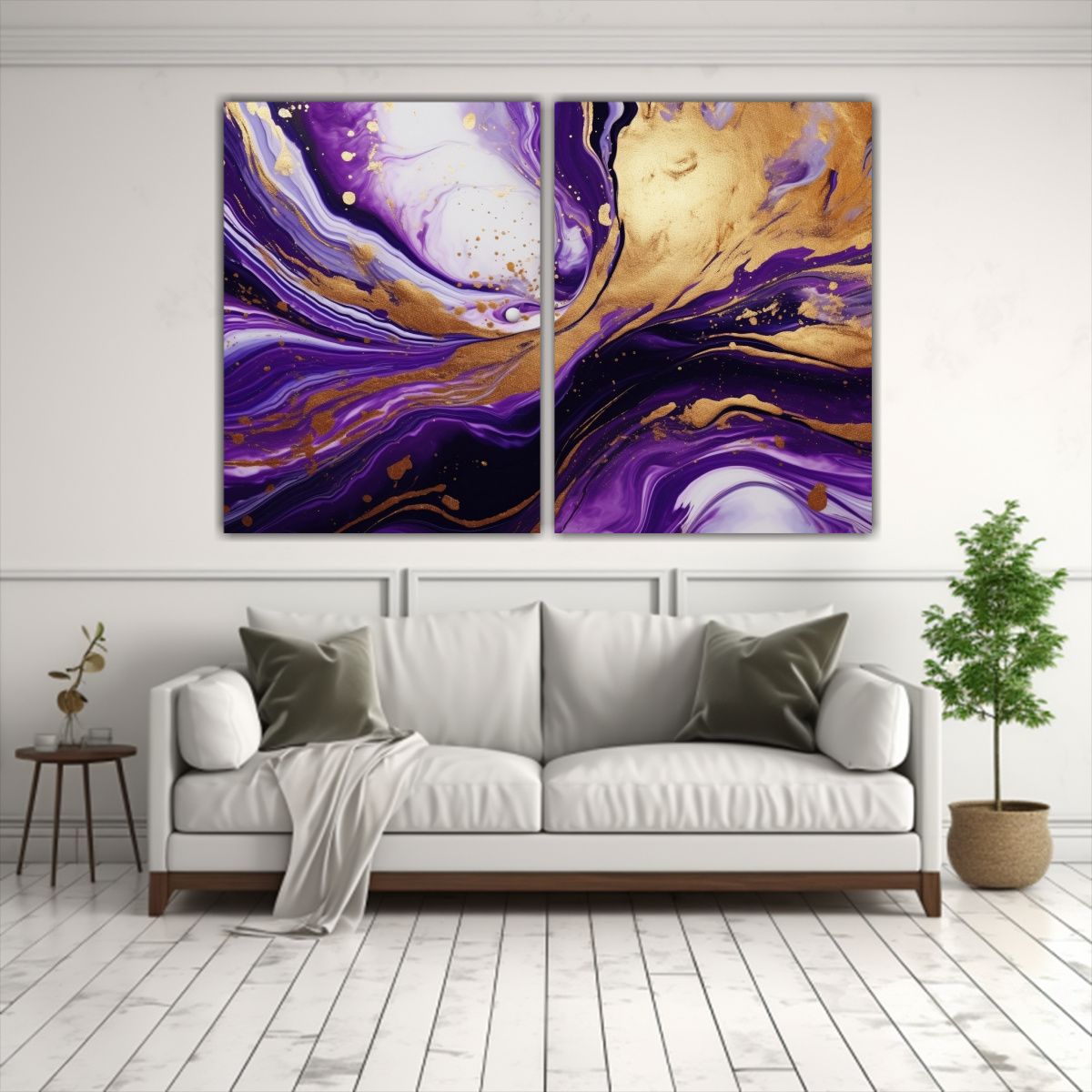 GENERICO - Pinturas Decorativas Contemporáneas De Marbling 80x50 Cm