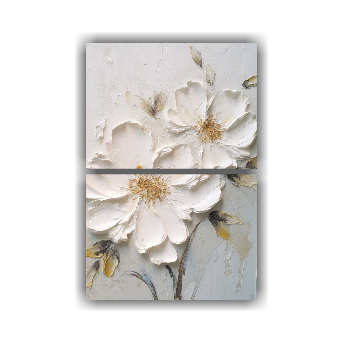 GENERICO - Pinturas Decorativas De Flores Blancas Sobre 30x40 Cm