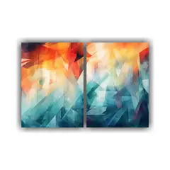 GENERICO - Cuadros De Decoración Floral Abstracta Para 80x50 Cm