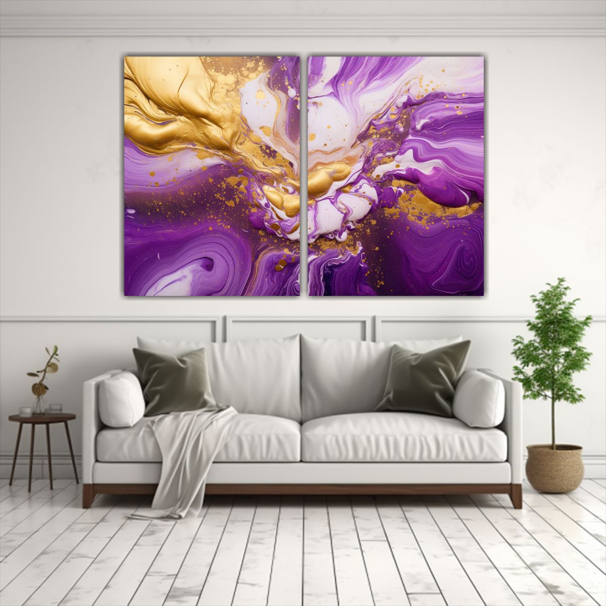 GENERICO - Pinturas Decorativas De Lujo En Morado Y Magenta 40x30 Cm