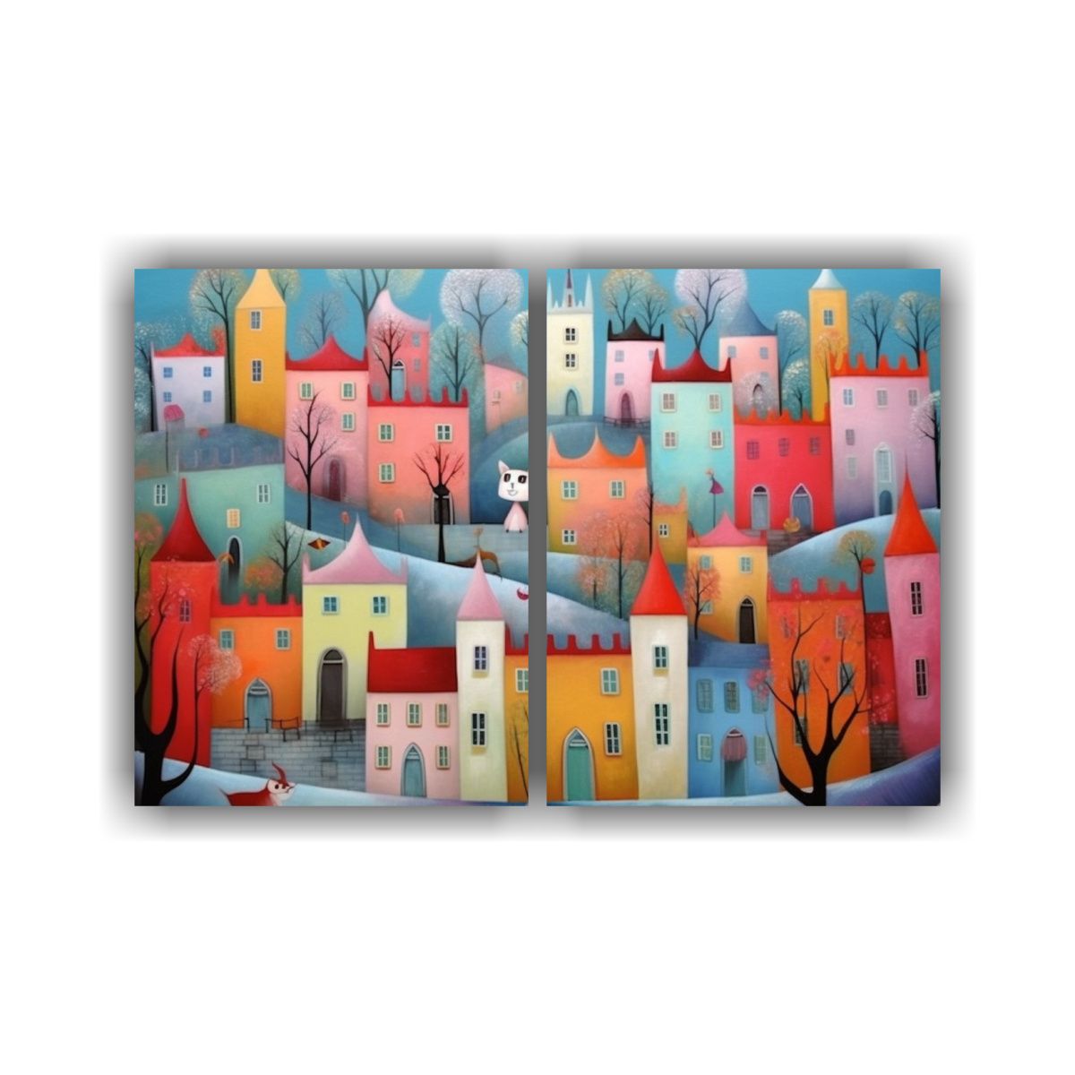 GENERICO - Cuadros En Bastidor Estilo Galería Encanto 80x60 Cm