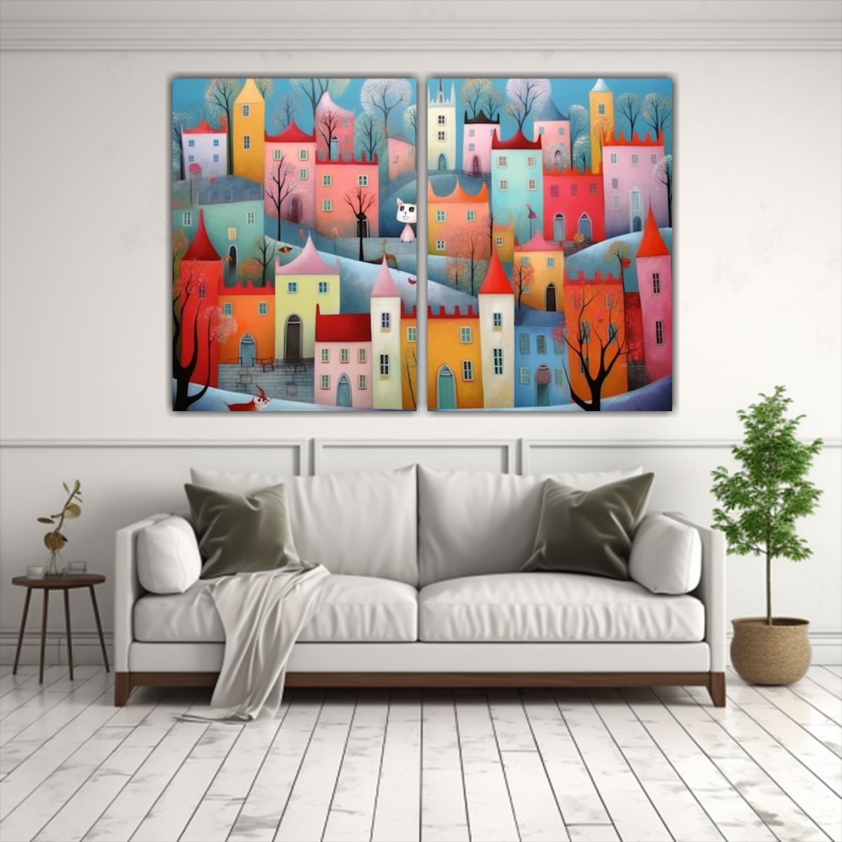 GENERICO - Cuadros En Bastidor Estilo Galería Encanto 80x60 Cm